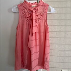 Maeve Coral Sleeveless Blouse